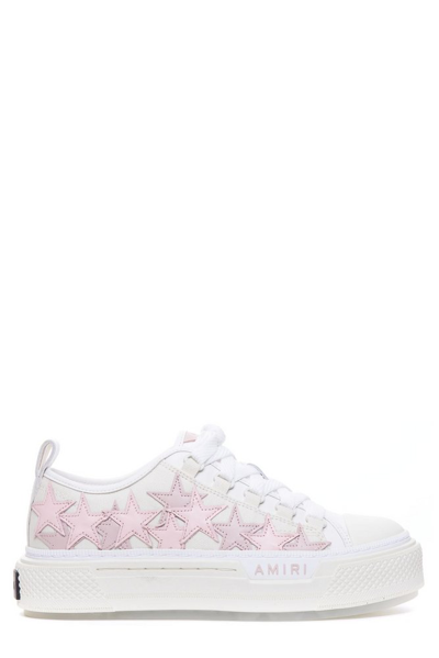Shop Amiri Star Patch Lace In Pink