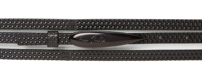 Shop Acne Studios Logo Engraved Woven Belt In Black