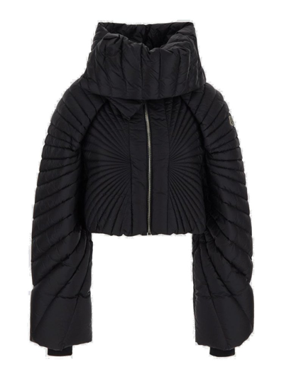 Shop Moncler Genius Moncler + Rick Owens Radiance Convertible Puffer Jacket In Black