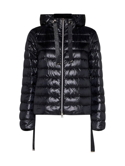 Shop Herno Quilted Hooded Puffer Coat In Black