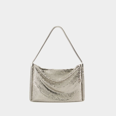 Shop Paco Rabanne Soft Metallic Pocket Bag In Silver