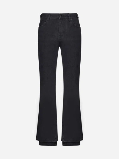 Shop Balenciaga Waterproof Jeans In Washed Black Ring