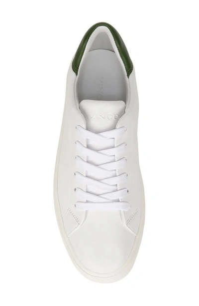 Shop Vince Benfield Leather Platform Sneaker In White/ Palmleaf