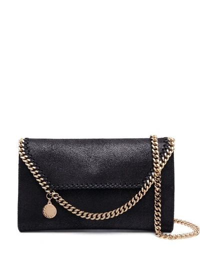 Shop Stella Mccartney Falabella Mini Crossbody Bag In Black