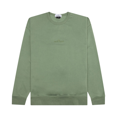 Pre-owned Stone Island Crewneck Sweatshirt 'sage' In Green