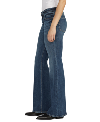 Shop Silver Jeans Co. Women's Most Wanted Mid-rise Flare Jeans In Indigo