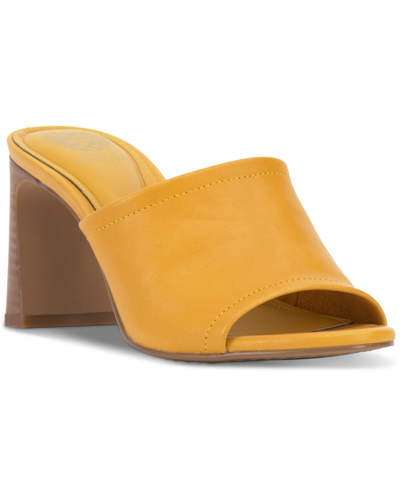 Shop Vince Camuto Women's Alyysa Slip-on Dress Sandals In Golden Sun