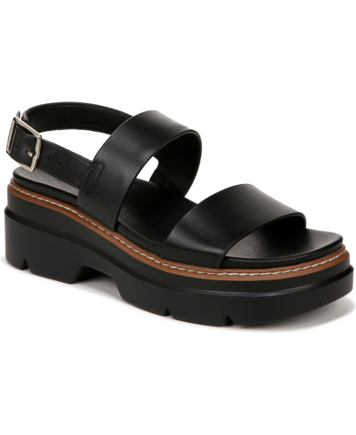 Shop Naturalizer Darry-sling Lug Sole Sandals In Black Leather