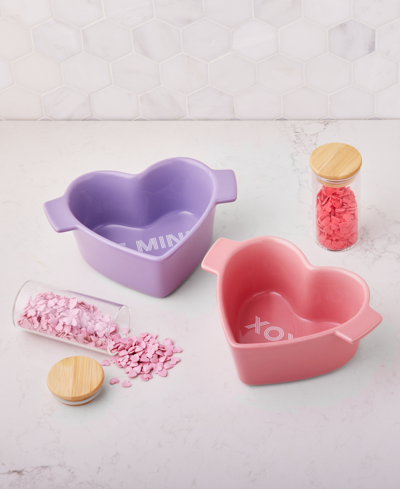 Shop The Cellar 2-pc. Heart Stoneware Cocotte Set, Created For Macy's In No Color