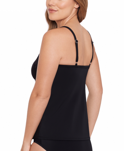 Shop Swim Solutions Women's Knotted Flyaway Tankini Top, Created For Macy's In In The Shade