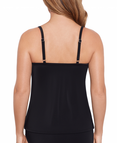 Shop Swim Solutions Women's Knotted Flyaway Tankini Top, Created For Macy's In In The Shade