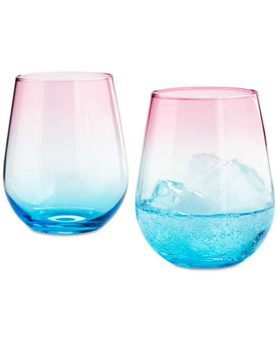 Shop The Cellar Ombre Drink Glasses, Set Of 2, Created For Macy's In No Color