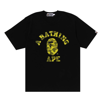 Pre-owned Bape Radiation Camo College Tee 'black'