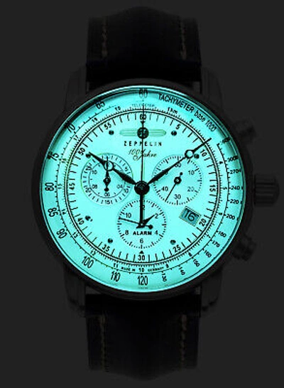 Pre-owned Zeppelin Alarm-herrenchronograph 100 Years  Chrono 8680-3