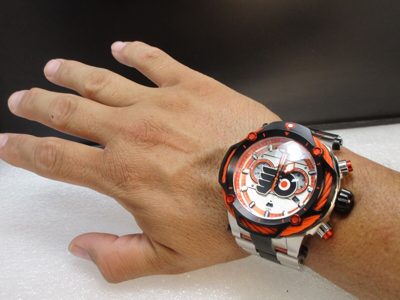 Pre-owned Invicta 2 Big Watches 60mm Nhl Philadelphia Flyers 42198 And 53mm 42021