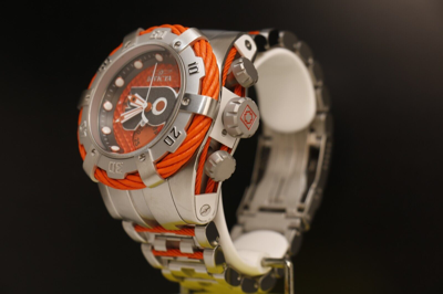 Pre-owned Invicta 2 Big Watches 60mm Nhl Philadelphia Flyers 42198 And 53mm 42021