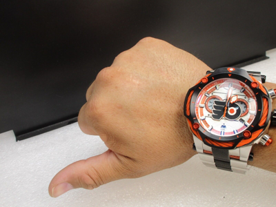 Pre-owned Invicta 2 Big Watches 60mm Nhl Philadelphia Flyers 42198 And 53mm 42021