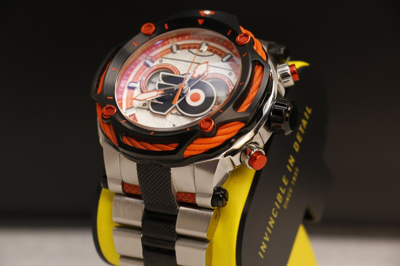 Pre-owned Invicta 2 Big Watches 60mm Nhl Philadelphia Flyers 42198 And 53mm 42021
