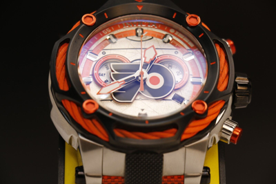 Pre-owned Invicta 2 Big Watches 60mm Nhl Philadelphia Flyers 42198 And 53mm 42021