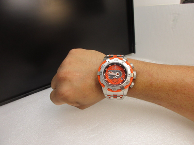 Pre-owned Invicta 2 Big Watches 60mm Nhl Philadelphia Flyers 42198 And 53mm 42021