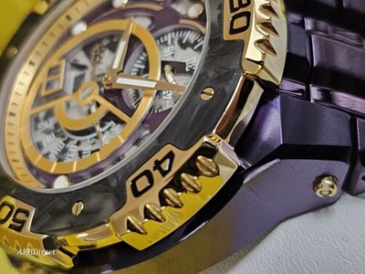 Pre-owned Invicta -reserve - Carbon Hawk Purple Label Carbon Fiber Swiss 7004.p Mens Watch