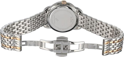Pre-owned Bulova Precisionist Women's Quartz Diamond Accent Silver Gold Watch 30mm 98r153