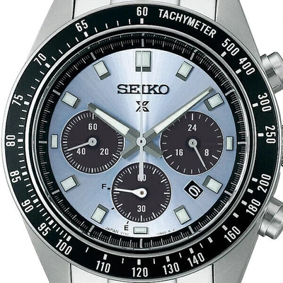 Pre-owned Seiko Prospex Speedtimer Solar Chronograph Sbdl109 Watch Crystal Blue 2023 Japan