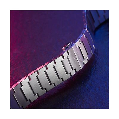 Pre-owned Tissot Men's Prx 316l Stainless Steel Case Dress Watch Grey T1374101104100