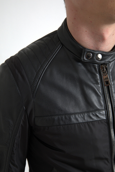 Pre-owned Dolce & Gabbana Jacket Black Nylon Full Zip Men Bomber Coat It48 / Us38/ M $2500