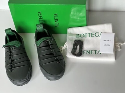 Pre-owned Bottega Veneta $750  Tech Knit Rubber Green Climber Sneakers 9 Us 658725 It