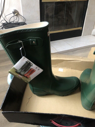 Pre-owned Hunter Wellington  Huntress Rubber Rain Boot Green 9 Women 19 40 41 Eu W23179