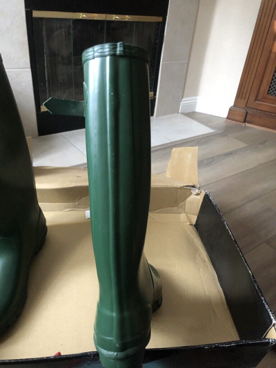 Pre-owned Hunter Wellington  Huntress Rubber Rain Boot Green 9 Women 19 40 41 Eu W23179