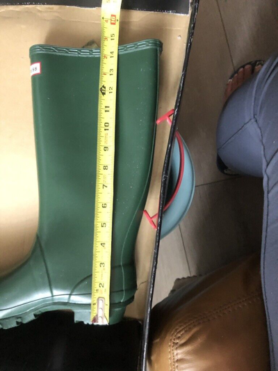 Pre-owned Hunter Wellington  Huntress Rubber Rain Boot Green 9 Women 19 40 41 Eu W23179