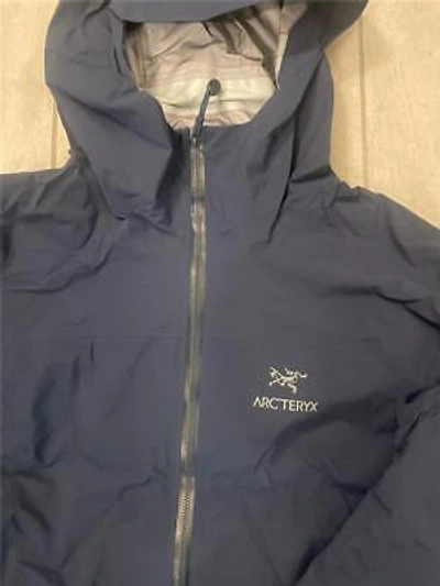 Pre-owned Arc'teryx Arcteryx Zeta Ar Gore-tex Shell Ski Jacket Nocturne Navy Blue Xl 16236 Women