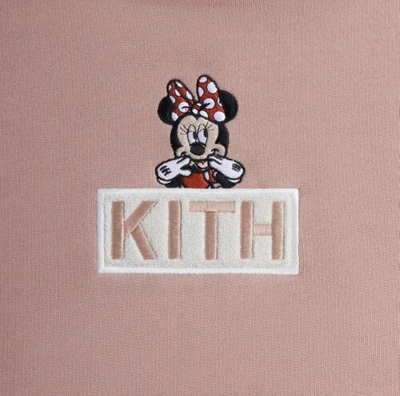 Pre-owned Kith Disney |  For Mickey & Friends Cyber Monday Minnie Hoodie French Clay Medium