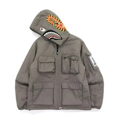 Pre-owned Bape Multi Pocket Shark Jacket Gray [001ljh801012mgra]