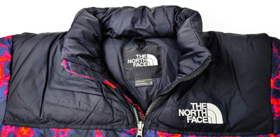 Pre-owned The North Face Men's 1996 Retro Nuptse Down Jacket, Black Marble Camo - Size L In Brown