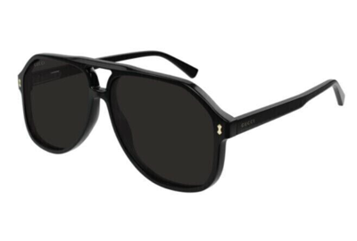 Pre-owned Gucci Original  Sunglasses Gg1042s 001 Black Frame Gray Gradient Lens 60mm