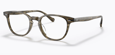 Pre-owned Oliver Peoples Kisho Ov5481u 1735 47 Soft Olive Bark Green Unisex Eyeglasses In Clear