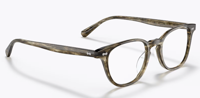 Pre-owned Oliver Peoples Kisho Ov5481u 1735 47 Soft Olive Bark Green Unisex Eyeglasses In Clear