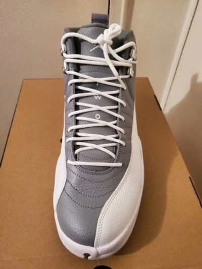 Pre-owned Jordan Brand Size 13 Air  12 Retro Stealth White/cool Grey Basketball Shoes