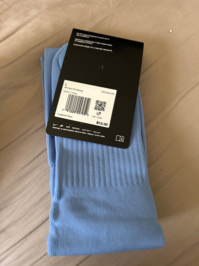 Pre-owned Nike Classic Soccer Socks Powder Blue