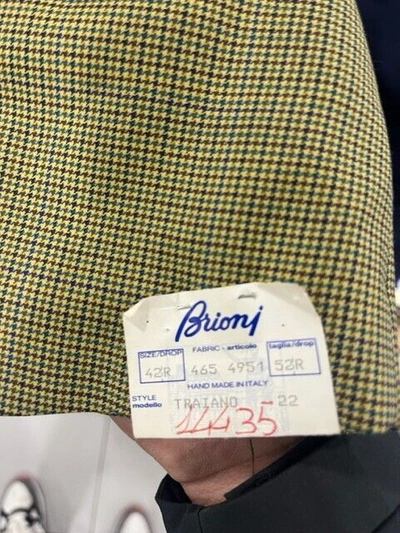 Pre-owned Brioni € 1480  Blazer Green Man Made In Italy Tailor Made Size 50 And 52