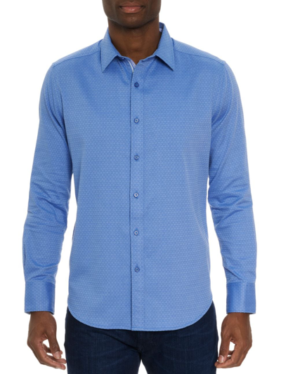 Shop Robert Graham Men's Seven Hills Button-front Shirt In Blue
