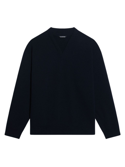 Shop Balenciaga Flatground V-neck Sweater In Navy Blue