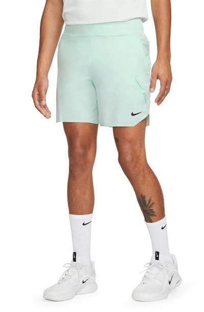 Shop Nike Court Dri-fit Slam Tennis Shorts In Jade Ice/ Coconut Milk/ Black