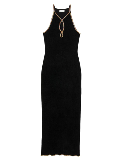 Shop Sandro Women's Sleeveless Maxi Dress In Black