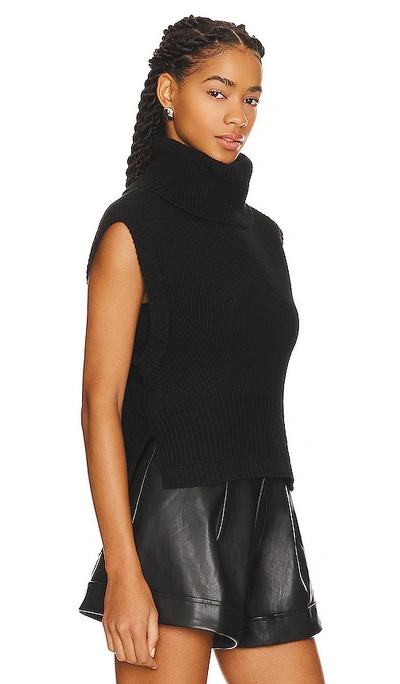 Simkhai Womens Wool Blend Ribbed Mock Turtleneck Sweater In Black