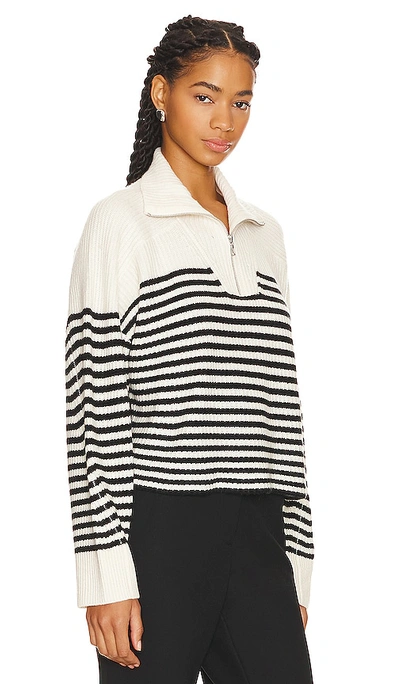 Shop Rag & Bone Pierce Cashmere Half Zip Sweater In Ivory Multi