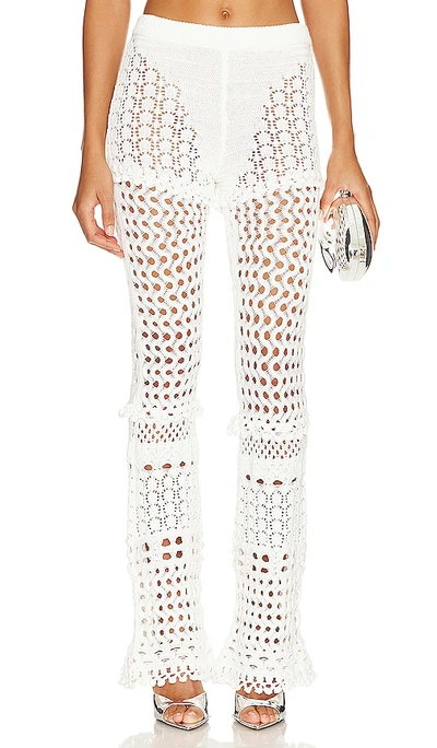 Shop Retroféte Kyla Pant In Iridescent White